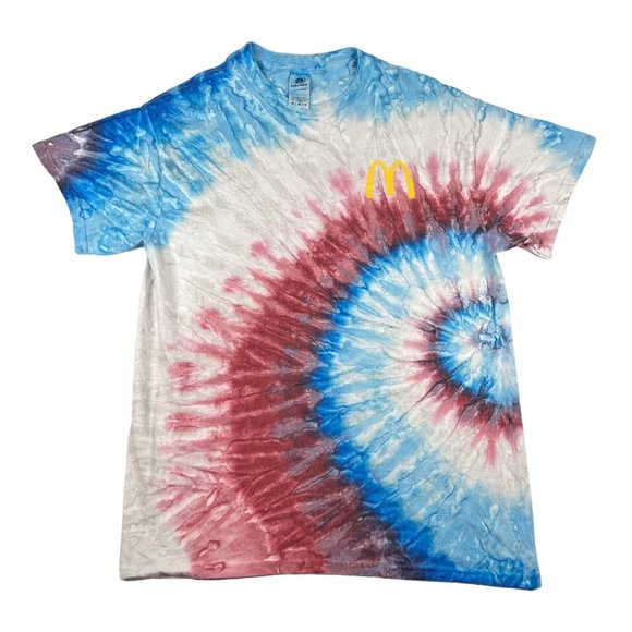 Colortone Tie Dye T-Shirt Men M Atlanta Braves McDonalds Rap Hip Hop T-Shirt - Picture 1 of 16